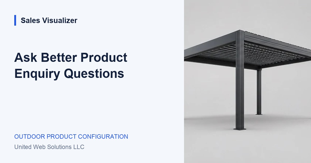 Sales Visualizer guide: Ask for the missing facts, not a longer form.
