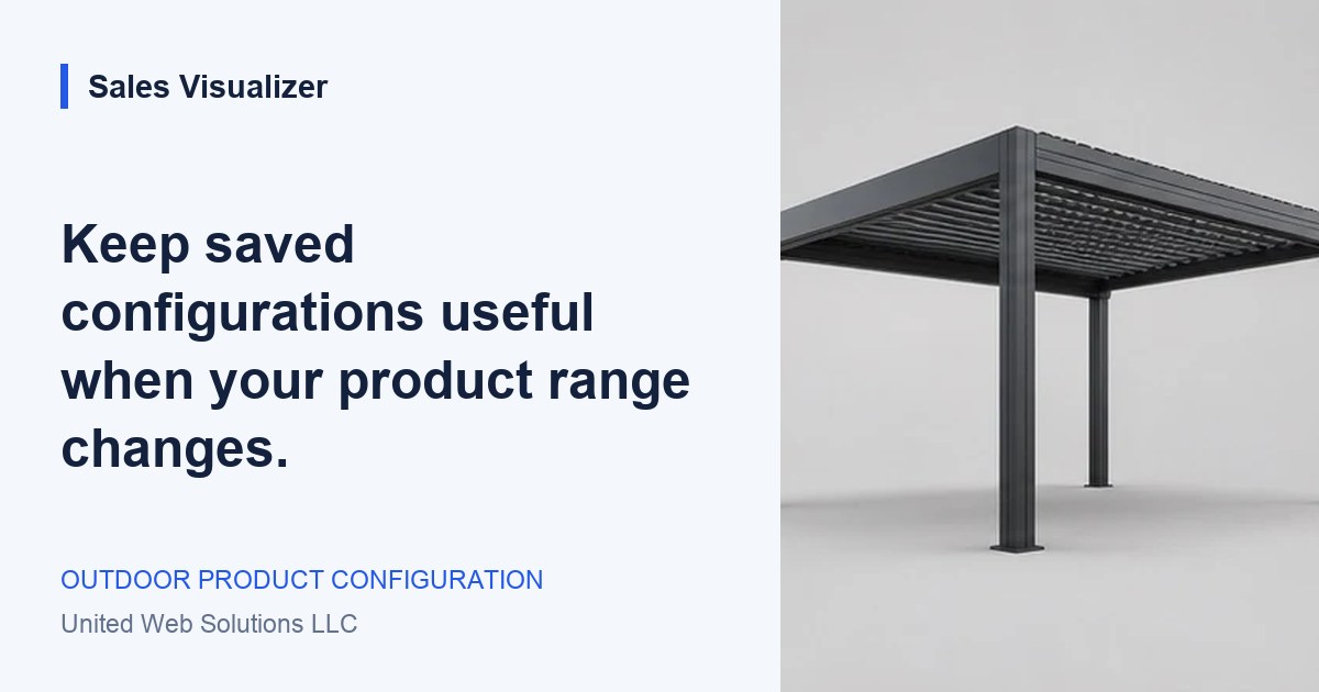 Sales Visualizer guide: Keep saved configurations useful when your product range changes.