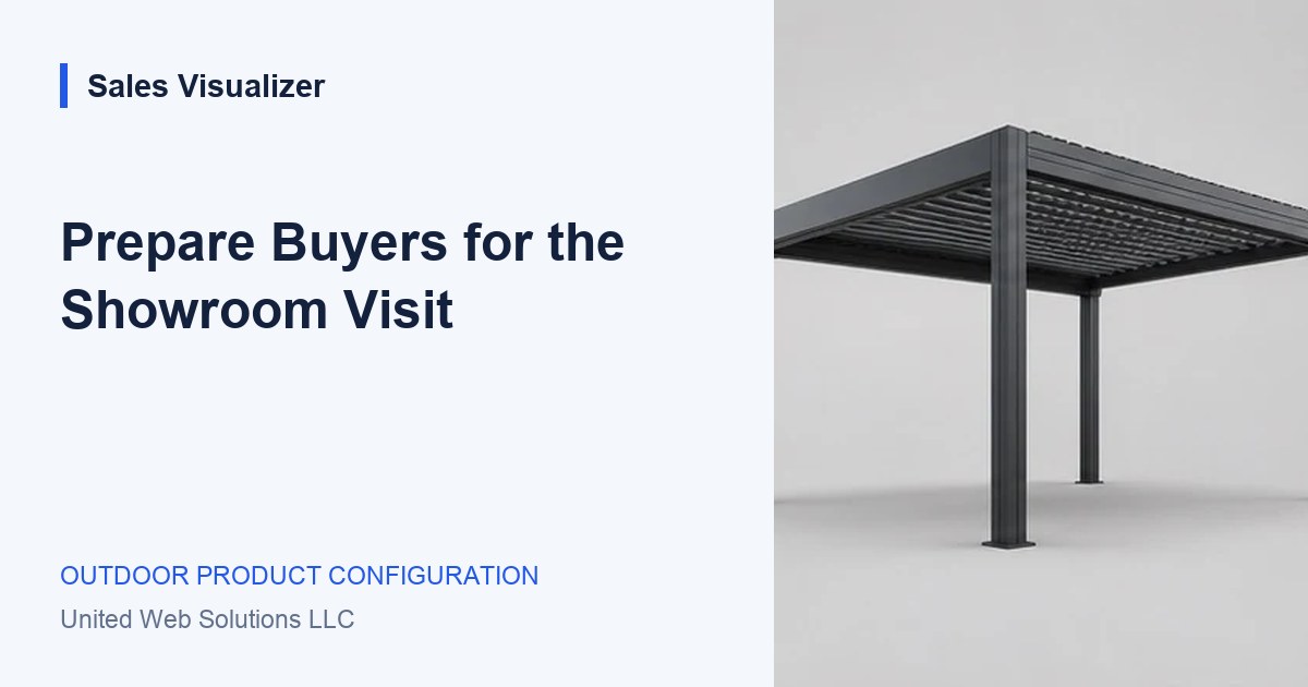 Sales Visualizer guide: Make your website useful before the showroom visit.