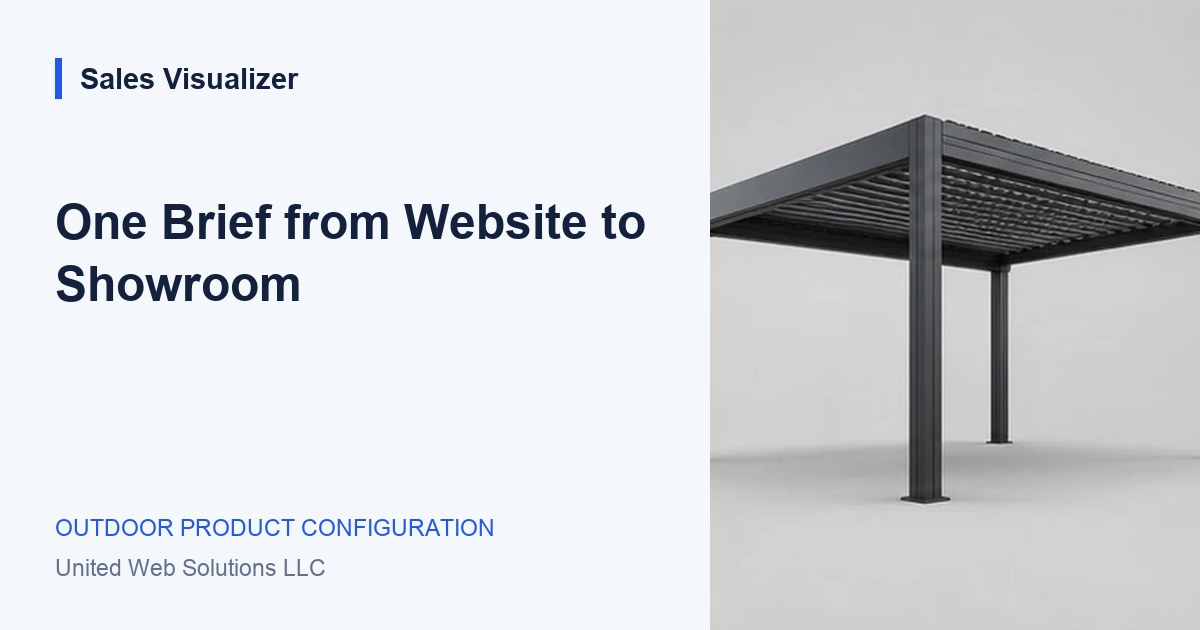 Sales Visualizer guide: Carry one brief from the website to the showroom.